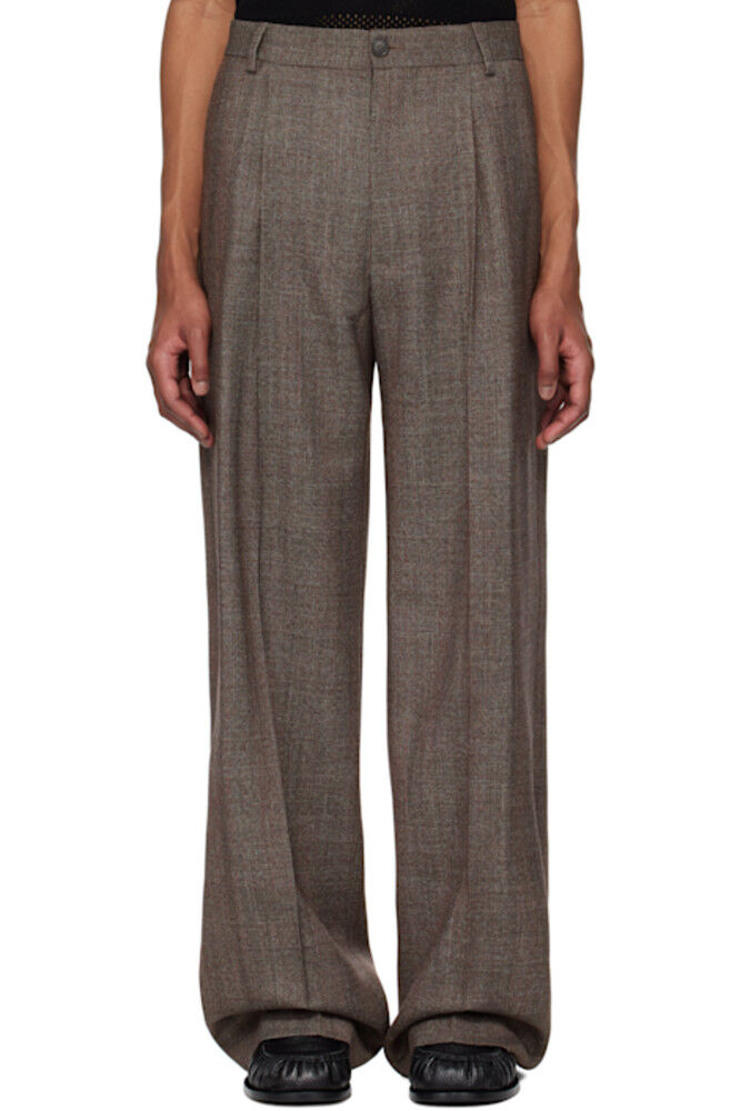 Коричневые брюки со складками Dries Van Noten
Коричневые брюки со складками Dries Van Noten