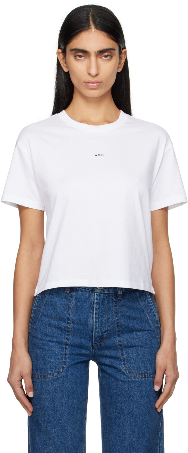 Белая футболка с логотипом icro Boxy A.P.C.
Белая футболка с логотипом icro Boxy A.P.C.