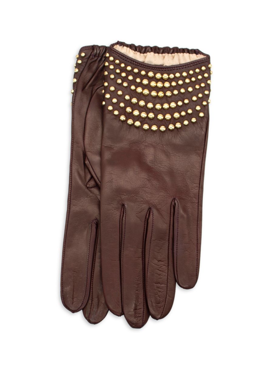 Кожаные перчатки с заклепками Portolano, бордовый
Кожаные перчатки с заклепками Portolano, бордовый