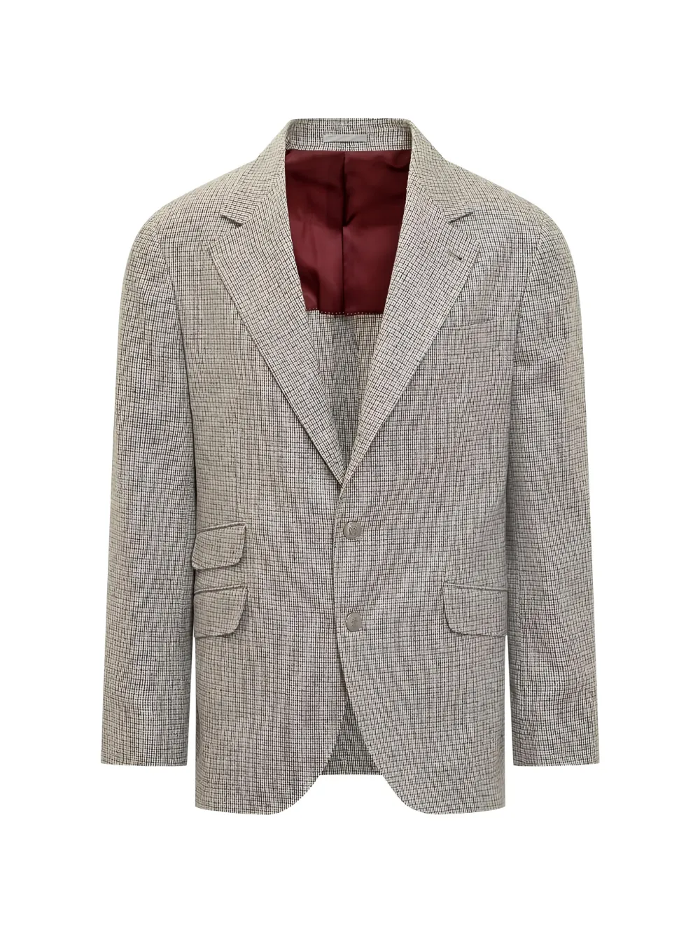 Костюм в клетку на двух пуговицах Brunello Cucinelli, коричневый
Костюм в клетку на двух пуговицах Brunello Cucinelli, коричневый