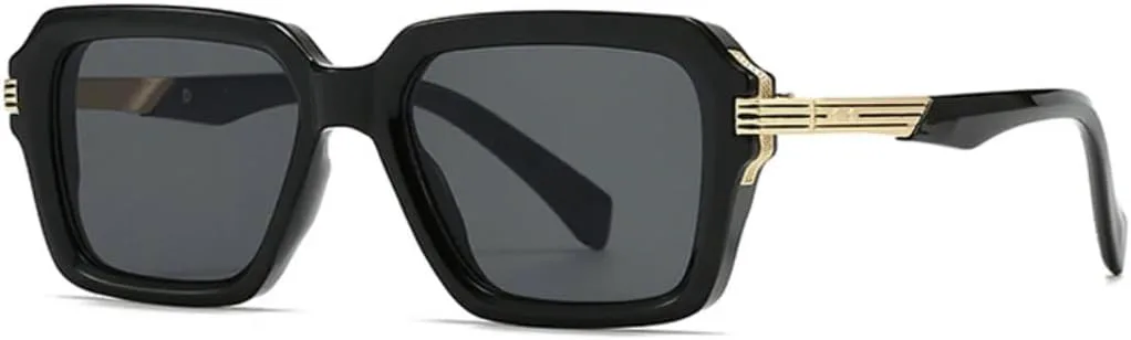 Ретро двухцветные солнцезащитные очки для женщин и мужчин с заклепками, градиентной защитой от УФ-излучения UV400, в стиле панк UATXTAU, Black Golden Gray
Ретро двухцветные солнцезащитные очки для женщин и мужчин с заклепками, градиентной защитой от УФ-излучения UV400, в стиле панк UATXTAU, Black Golden Gray