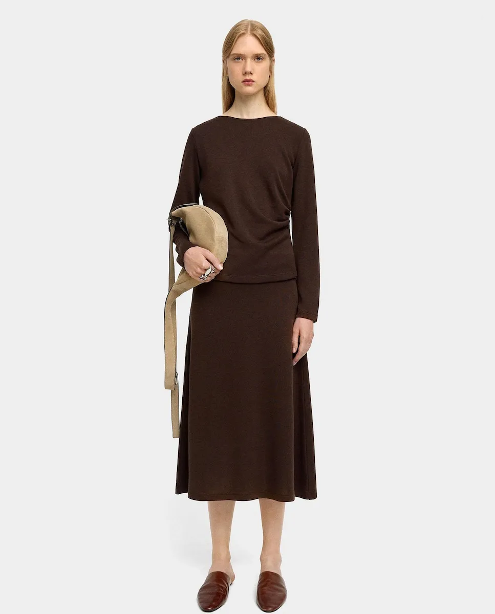 Женская футболка с длинным рукавом и боковой драпировкой Parfois, темно-коричневый
Женская футболка с длинным рукавом и боковой драпировкой Parfois, темно-коричневый