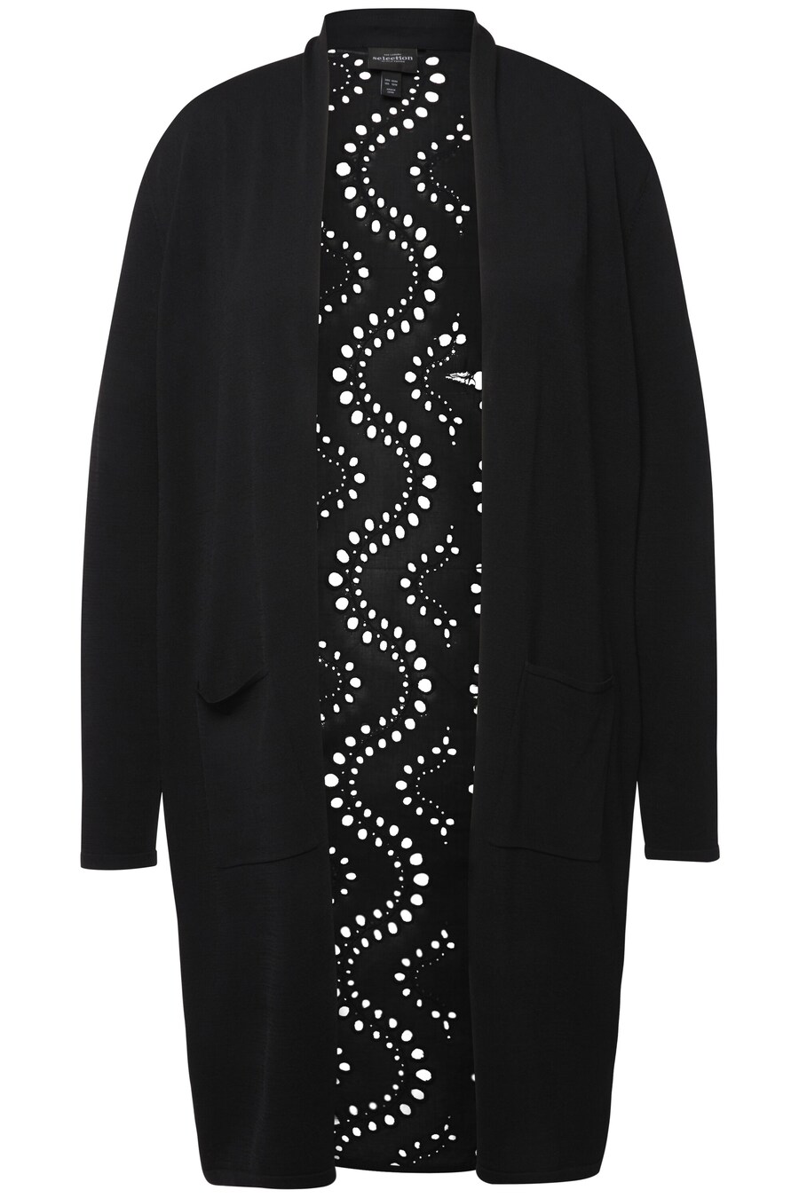 Вязаный кардиган Ulla Popken, черный
Вязаный кардиган Ulla Popken, черный