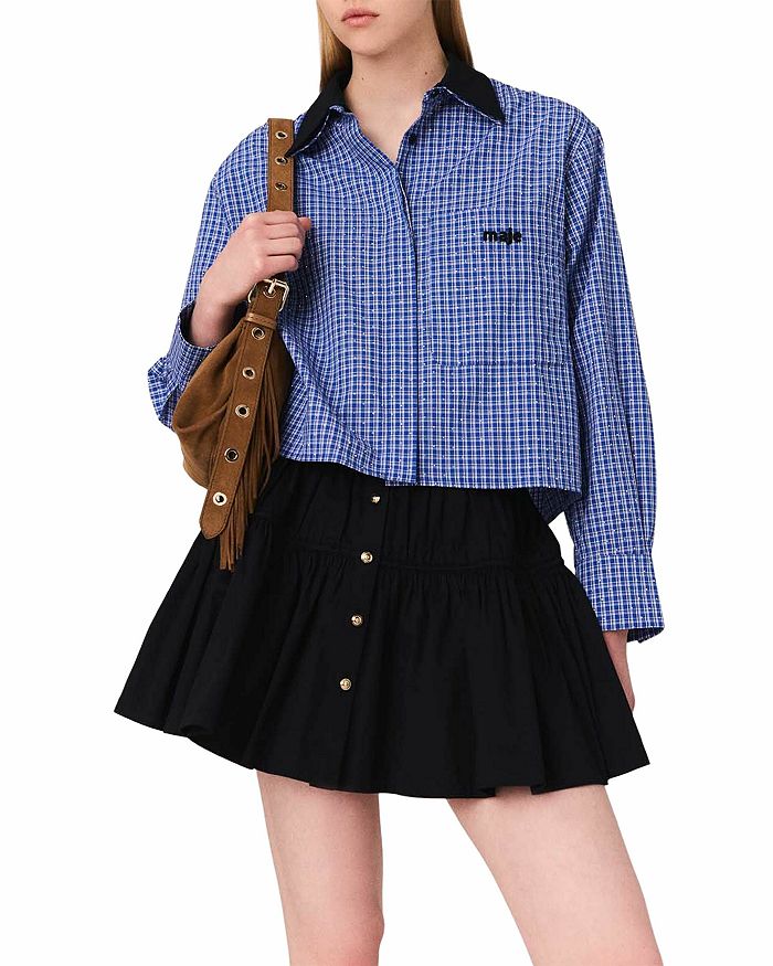 Блуза с пайетками и съемным воротником Maje, синий
Блуза с пайетками и съемным воротником Maje, синий