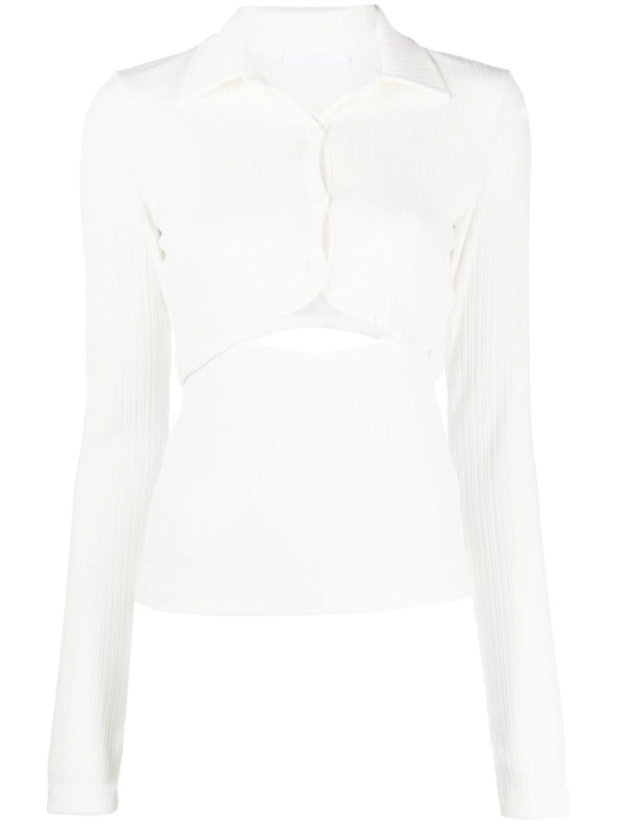 Трикотажный топ с вырезами Helmut Lang, белый
Трикотажный топ с вырезами Helmut Lang, белый