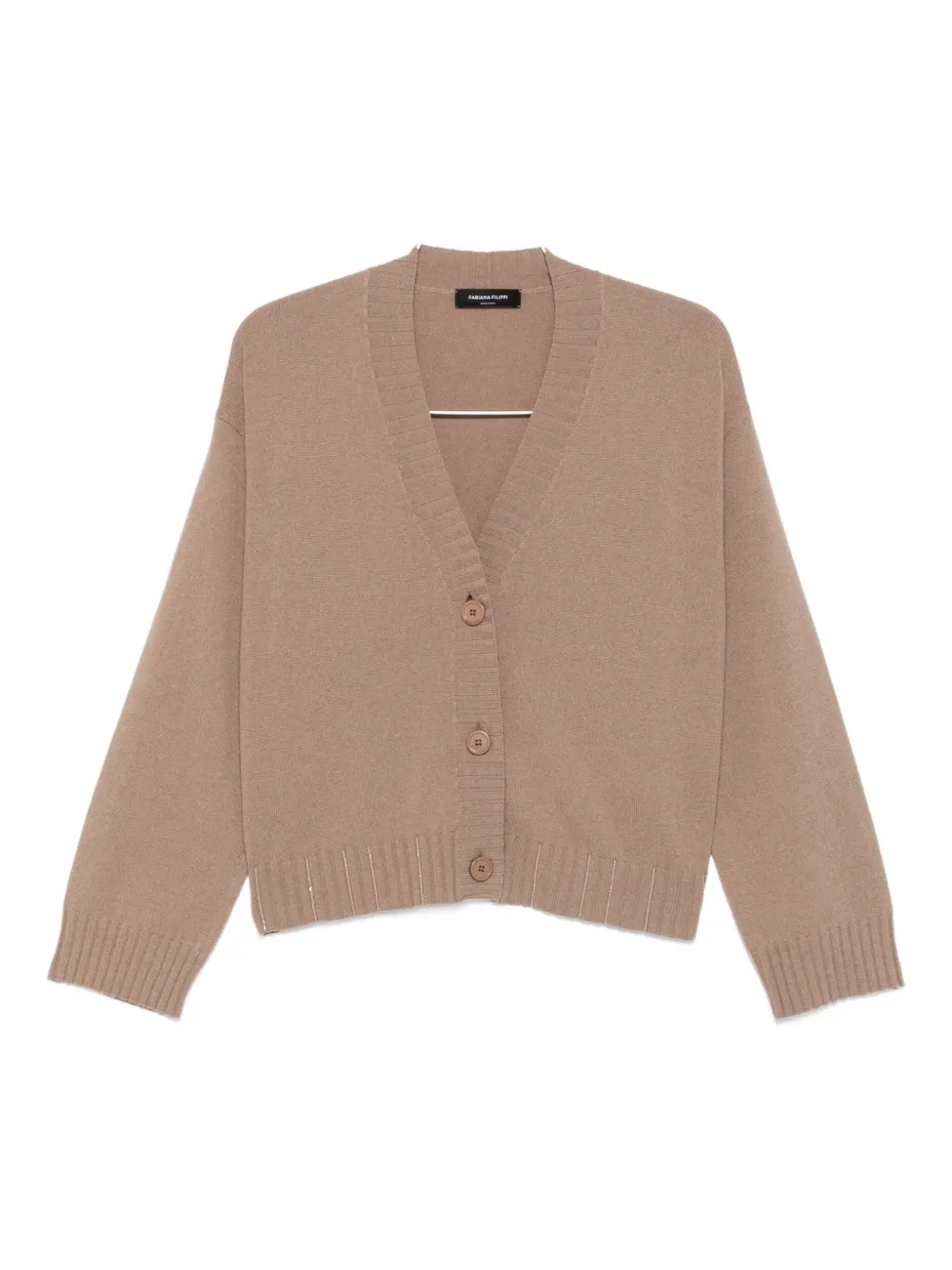 Ребристый кардиган с пуговицами Fabiana Filippi, коричневый
Ребристый кардиган с пуговицами Fabiana Filippi, коричневый