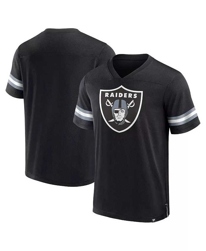 Мужская черная футболка с V-образным вырезом Las Vegas Raiders Jersey Tackle Fanatics
Мужская черная футболка с V-образным вырезом Las Vegas Raiders Jersey Tackle Fanatics