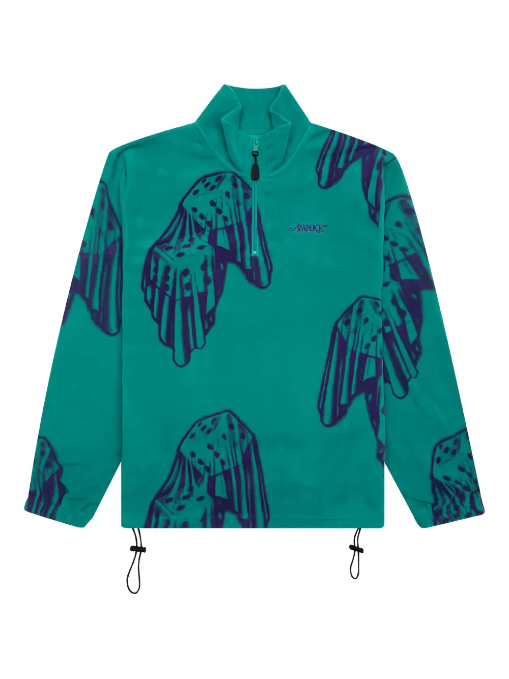 Толстовка из флиса с принтом кубиков и застежкой-молнией на четверть Awake NY, зеленый
Толстовка из флиса с принтом кубиков и застежкой-молнией на четверть Awake NY, зеленый