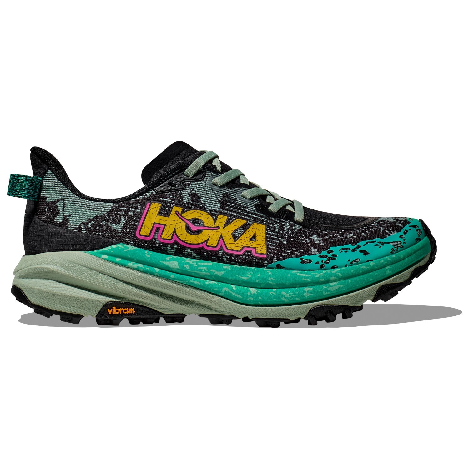 Кроссовки для бега по пересеченной местности Hoka Speedgoat 6, цвет Black/Aloe Vera
Кроссовки для бега по пересеченной местности Hoka Speedgoat 6, цвет Black/Aloe Vera