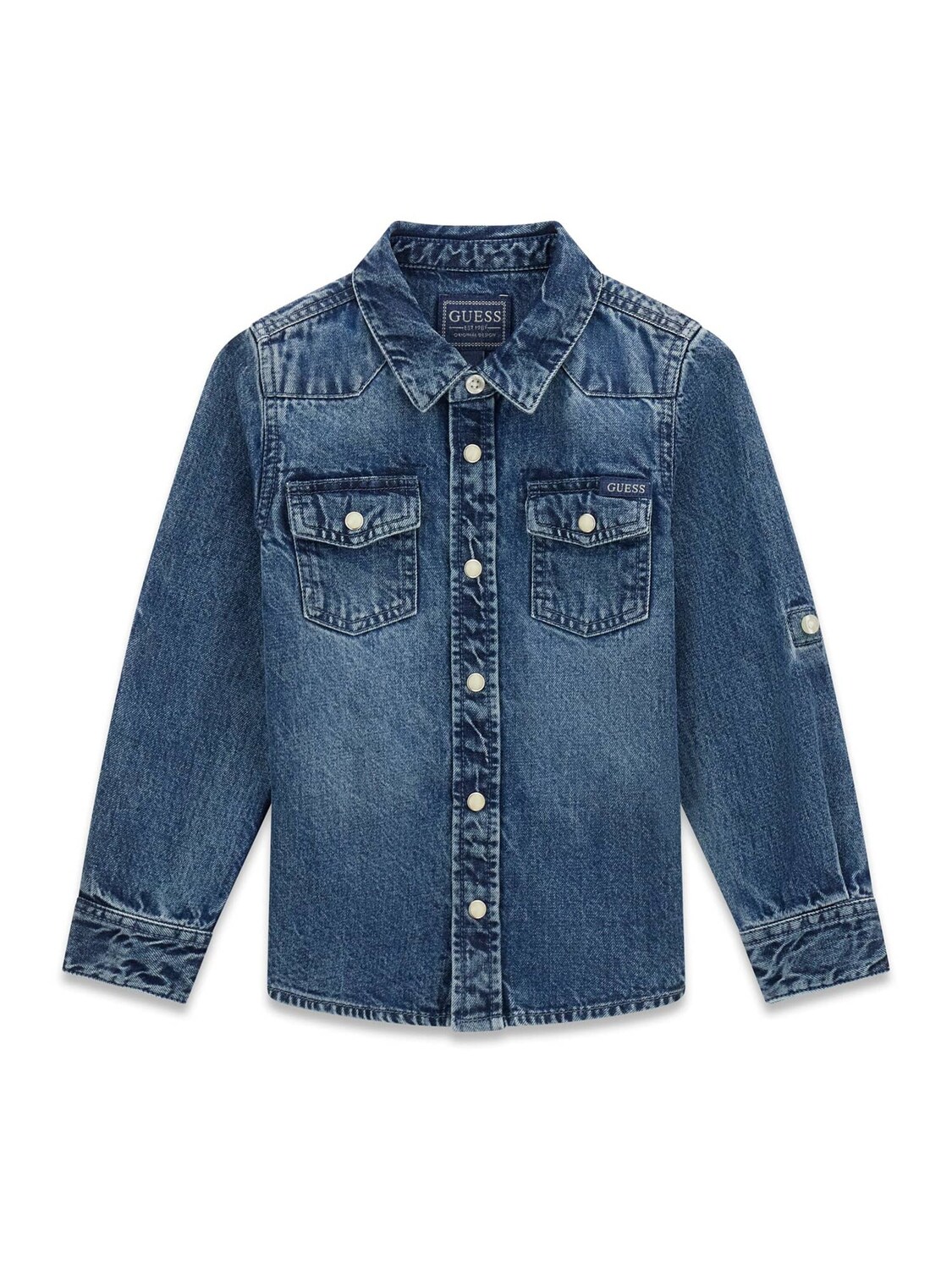 GUESS Рубашка на пуговицах Regular fit в синем дениме
GUESS Рубашка на пуговицах Regular fit в синем дениме