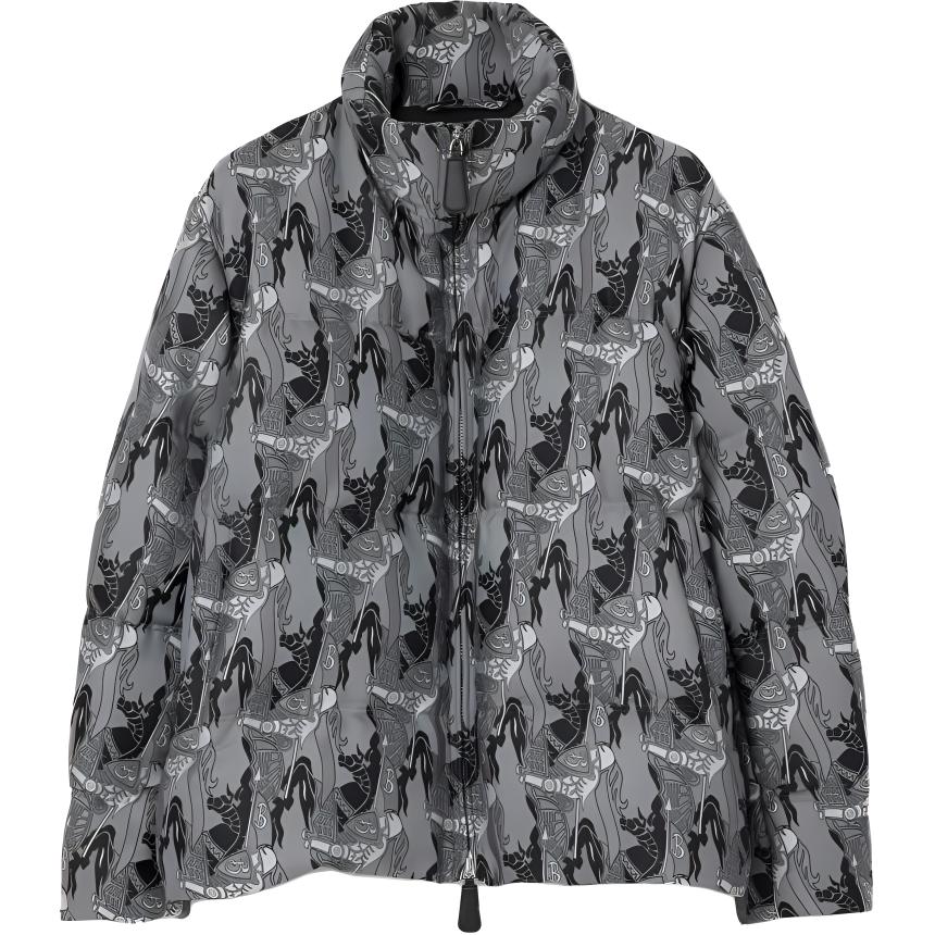 Burberry Стеганый жилет с принтом, Black White
Burberry Стеганый жилет с принтом, Black White