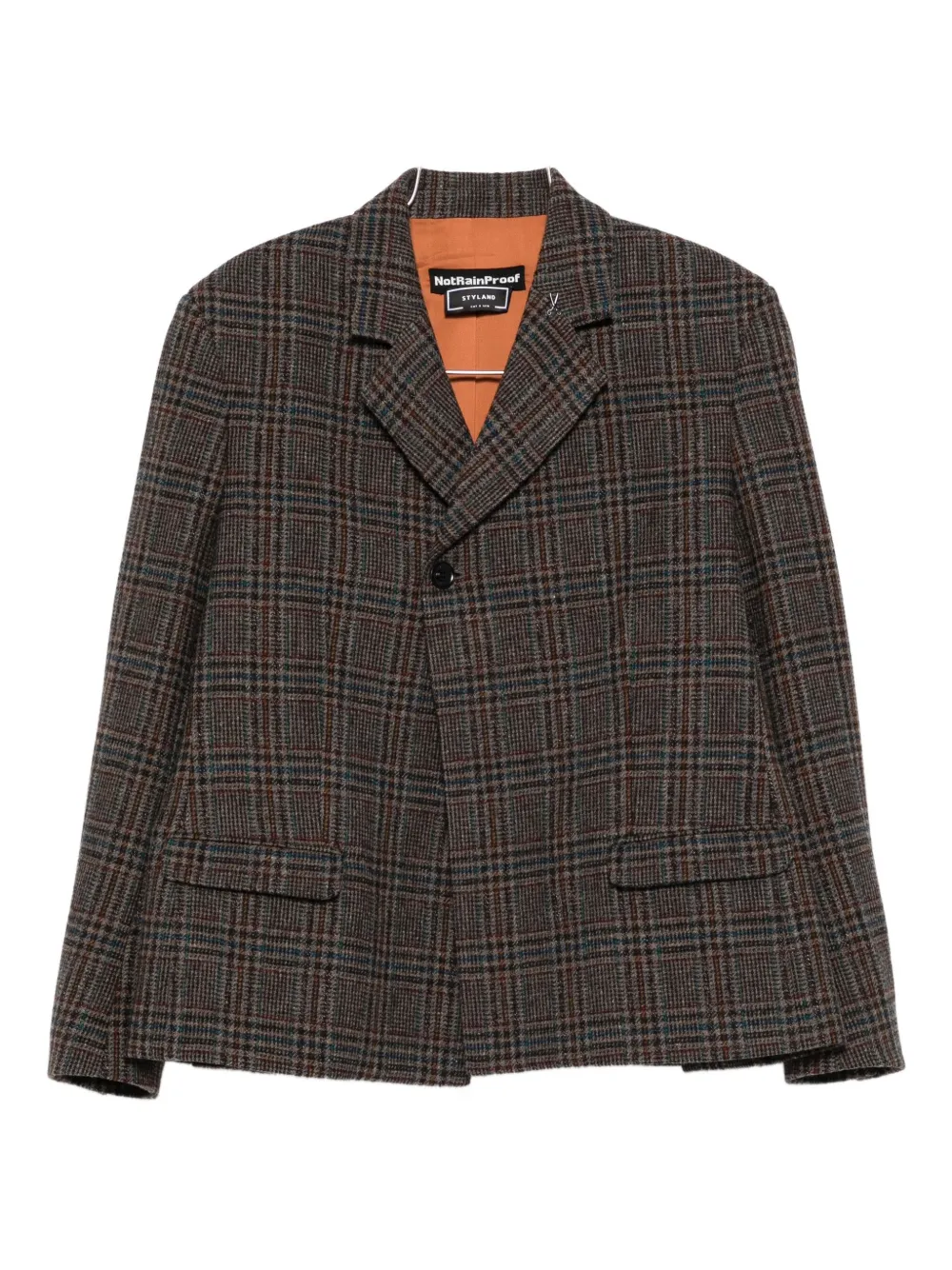 Шерстяной блейзер в клетку STYLAND, коричневый 
Шерстяной блейзер в клетку STYLAND, коричневый
