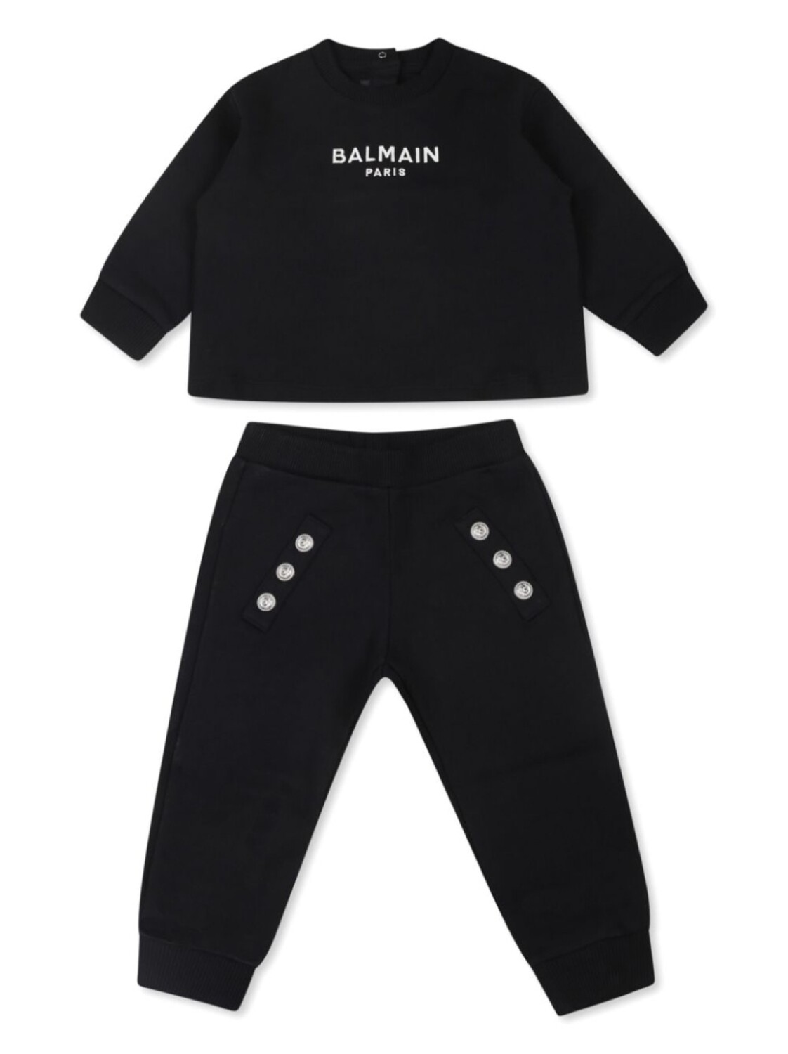 Спортивный костюм с вышитым логотипом Balmain Kids, черный
Спортивный костюм с вышитым логотипом Balmain Kids, черный