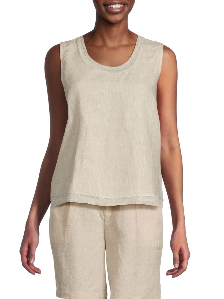 Майка из 100% льна с металлической отделкой Saks Fifth Avenue, цвет Natural
Майка из 100% льна с металлической отделкой Saks Fifth Avenue, цвет Natural