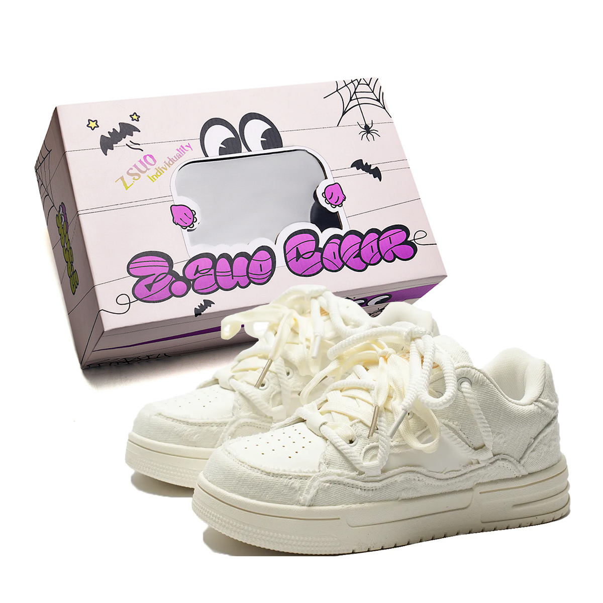 Z.SUO Скользоустойчивые, износостойкие, легкие, увеличивающие рост низкие скейтерские кроссовки унисекс Ecru, цвет Ecru
Z.SUO Скользоустойчивые, износостойкие, легкие, увеличивающие рост низкие скейтерские кроссовки унисекс Ecru, цвет Ecru