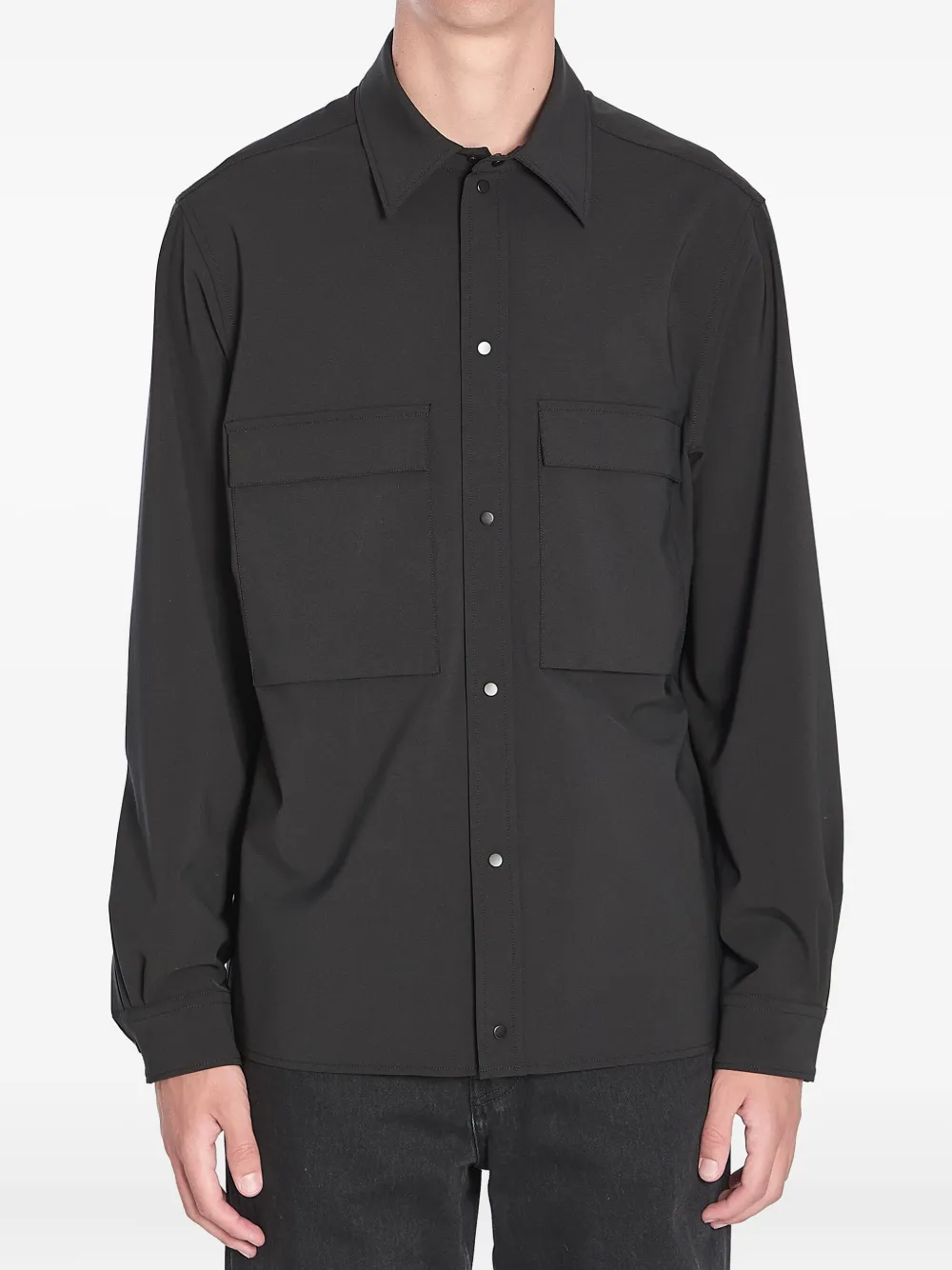 Рубашка с длинными рукавами и накладными карманами MONCLER, черный
Рубашка с длинными рукавами и накладными карманами MONCLER, черный