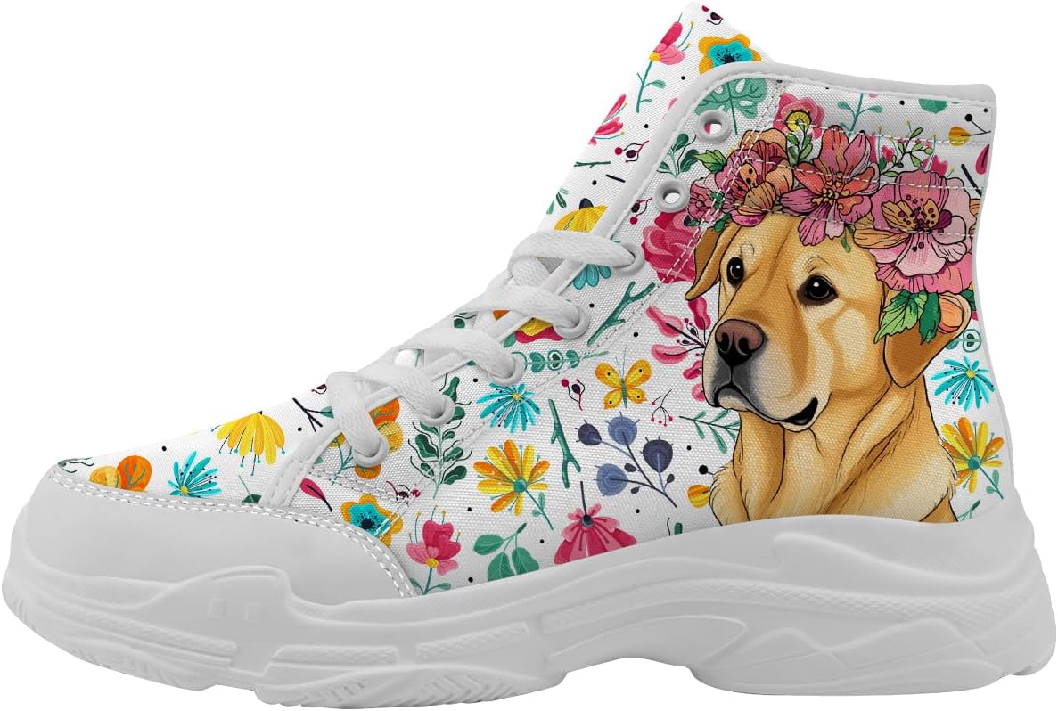 Кроссовки с отпечатком собаки для женщин и мужчин, высокие холщовые, подарки для нее и для него Quorax, белый/розовый/коричневый
Кроссовки с отпечатком собаки для женщин и мужчин, высокие холщовые, подарки для нее и для него Quorax, белый/розовый/коричневый