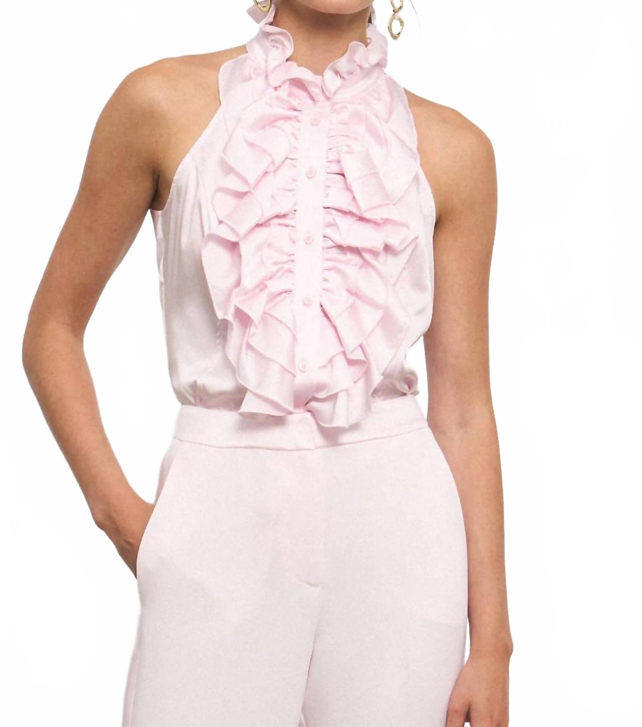 София сатиновый топ с запахом на шее в розовом цвете DMN
София сатиновый топ с запахом на шее в розовом цвете DMN