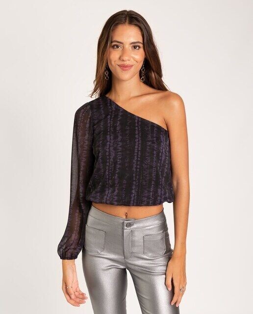 Асимметричная женская блузка с блестками The-Are, черный
Асимметричная женская блузка с блестками The-Are, черный