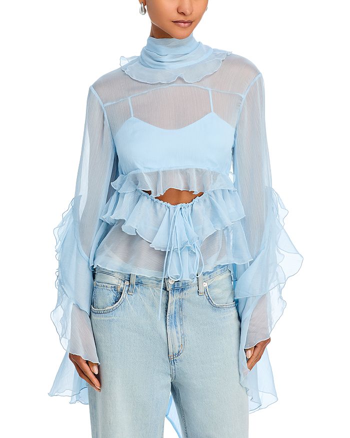 Блузка Anyssa с рюшами Bardot, синий
Блузка Anyssa с рюшами Bardot, синий