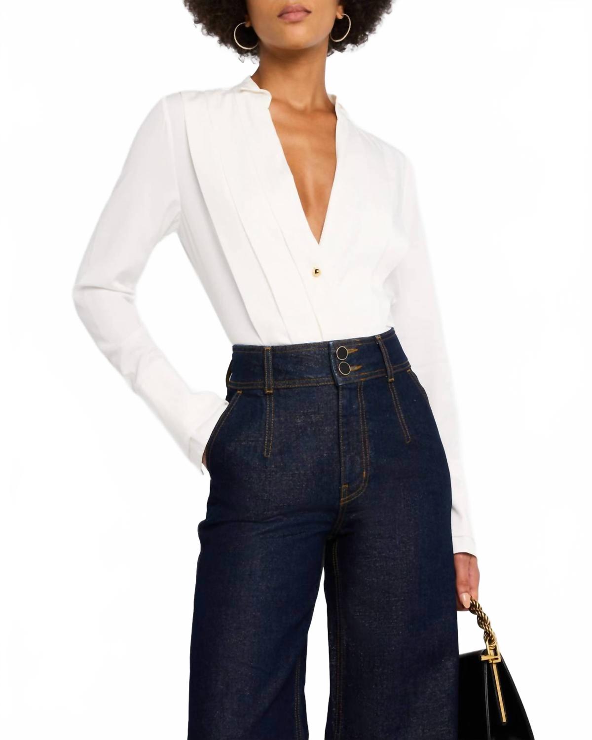 Женская блузка Tiffany с плиссированной планкой в цвете Blanc Derek Lam 10 Crosby, Blanc
Женская блузка Tiffany с плиссированной планкой в цвете Blanc Derek Lam 10 Crosby, Blanc