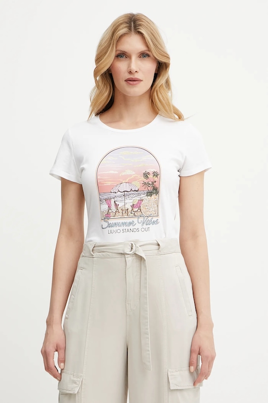 Хлопковая футболка Liu Jo, белый
Хлопковая футболка Liu Jo, белый