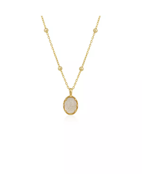 Ожерелье из стерлингового серебра с подвеской из прозрачного лунного камня и цепочкой из бисера Spero London, gold
Ожерелье из стерлингового серебра с подвеской из прозрачного лунного камня и цепочкой из бисера Spero London, gold