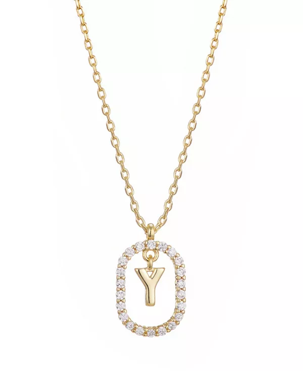 Ожерелье с плавающей буквой из позолоченного кубического циркония Adornia, gold-y
Ожерелье с плавающей буквой из позолоченного кубического циркония Adornia, gold-y