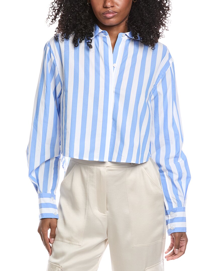 Укороченная рубашка на пуговицах SIMKHAI Renata, синий
Укороченная рубашка на пуговицах SIMKHAI Renata, синий