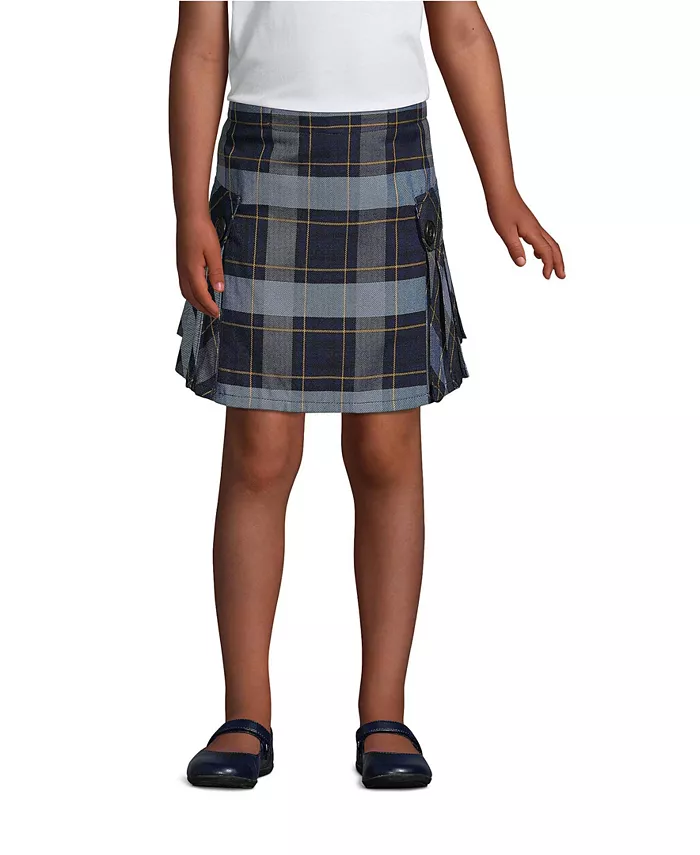 Школьная юбка-шорты для девочек с боковой складкой и клетчатым принтом, длина выше колена Lands' End, синий
Школьная юбка-шорты для девочек с боковой складкой и клетчатым принтом, длина выше колена Lands' End, синий
