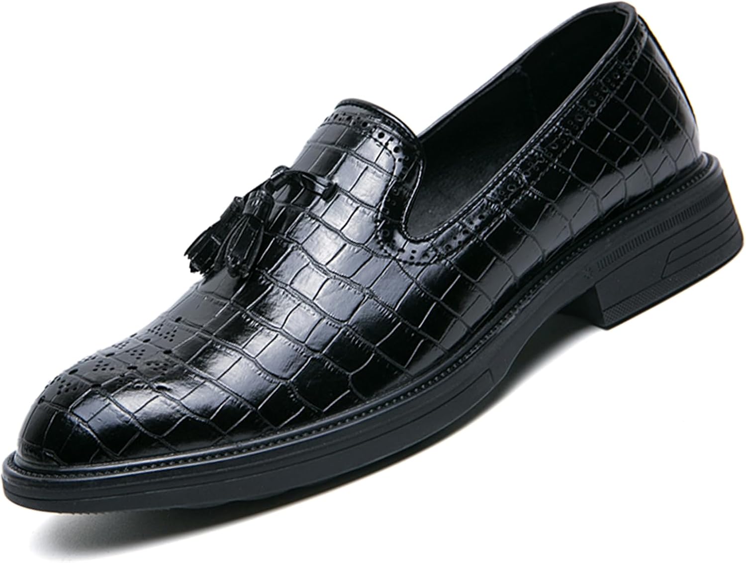 Мужские кожаные лоферы с кисточками, классические с тиснением под крокодила, на липучке, повседневные, нескользящие, бизнес-окфорды, пенни-лоферы для мужчин Oigunle, черный
Мужские кожаные лоферы с кисточками, классические с тиснением под крокодила, на липучке, повседневные, нескользящие, бизнес-окфорды, пенни-лоферы для мужчин Oigunle, черный