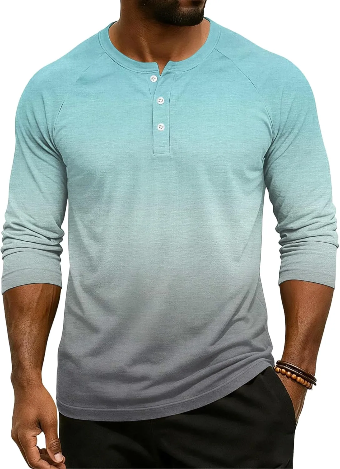 Мужская повседневная свободная блузка с круглым вырезом и 3/4 рукавом
Мужская повседневная свободная блузка с круглым вырезом и 3/4 рукавом