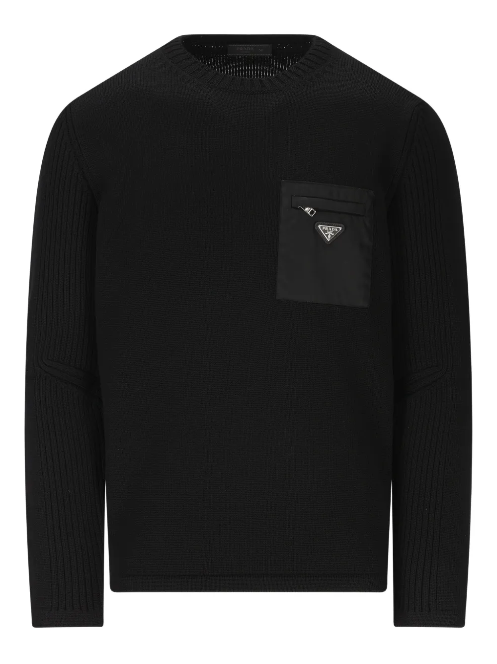 Свитер с нагрудным карманом Prada, черный
Свитер с нагрудным карманом Prada, черный