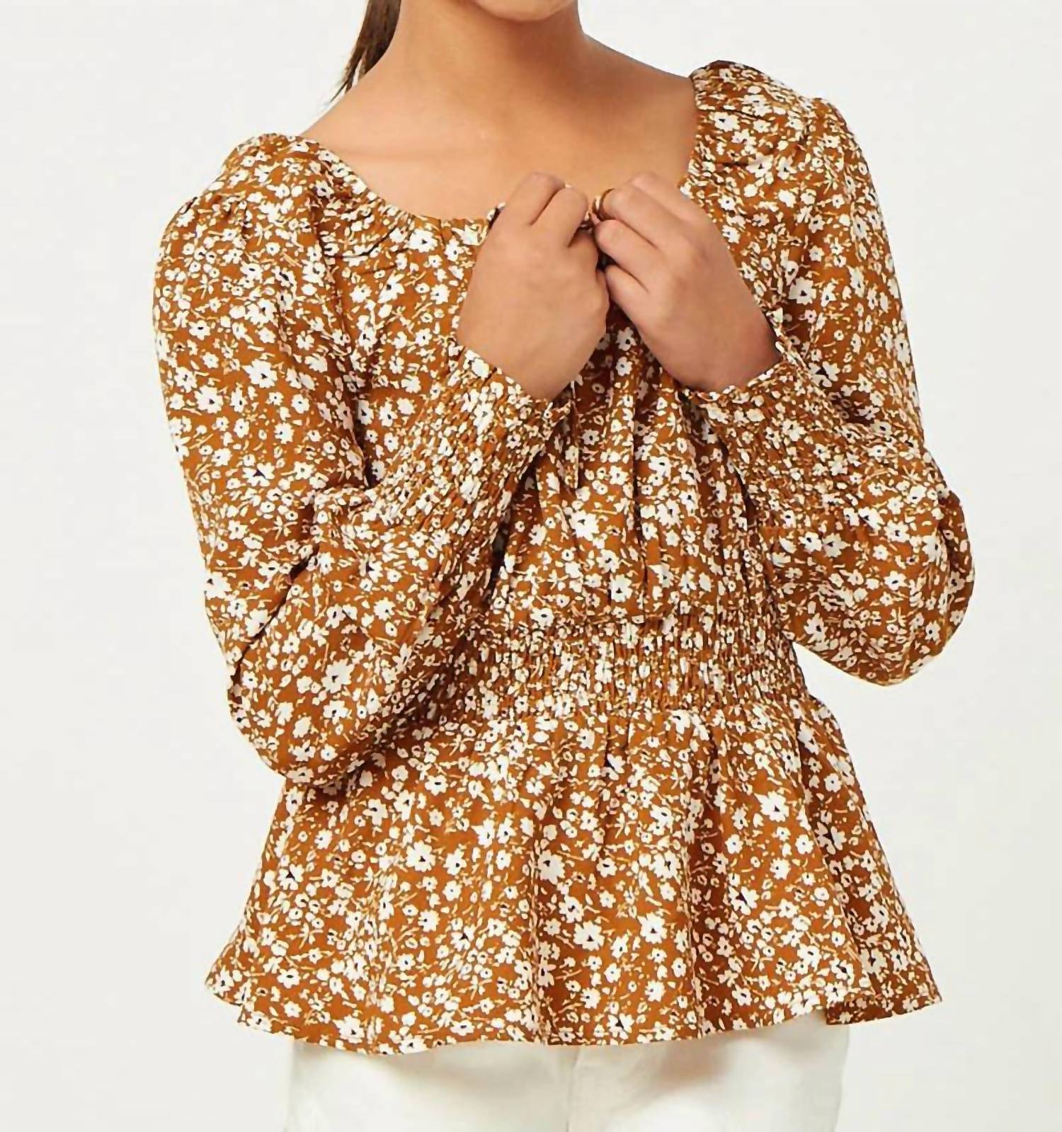 Блузка с баской для девочек цвета кэмел Hayden Girls, коричневый
Блузка с баской для девочек цвета кэмел Hayden Girls, коричневый