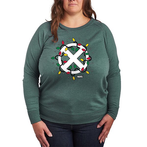 Футболка с длинным рукавом French Terry с логотипом X-Men и новогодними огнями Plus Size Marvel, Heather Juniper
Футболка с длинным рукавом French Terry с логотипом X-Men и новогодними огнями Plus Size Marvel, Heather Juniper