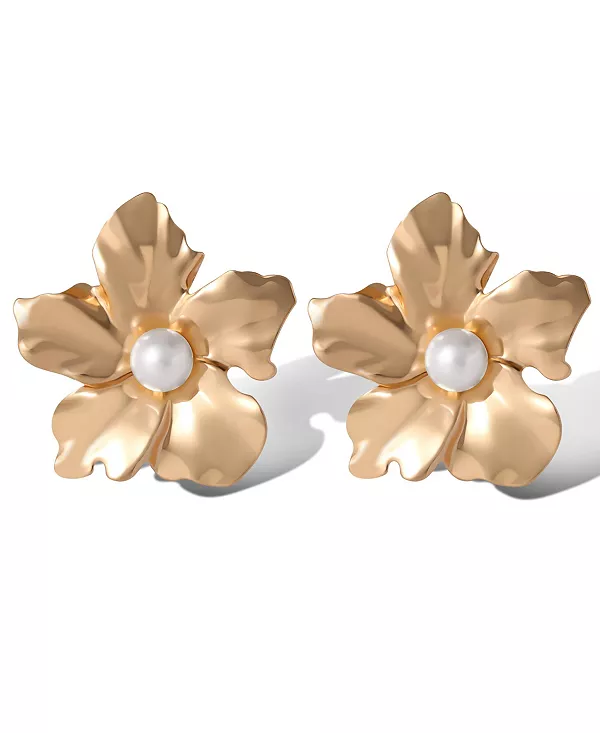 Эффектные серьги-цветы с жемчужным центром в золотистом оттенке Jessica Simpson, gold
Эффектные серьги-цветы с жемчужным центром в золотистом оттенке Jessica Simpson, gold