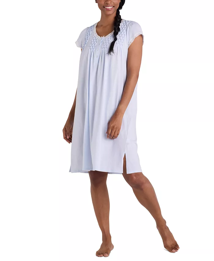 Ночная сорочка Plus Size с ромбовидным кокеткой и кружевной отделкой Miss Elaine, синий
Ночная сорочка Plus Size с ромбовидным кокеткой и кружевной отделкой Miss Elaine, синий