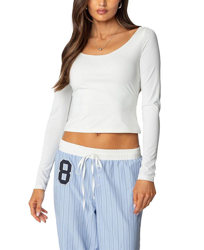 Топ Millicent с широким вырезом "лодочка" Edikted, белый
Топ Millicent с широким вырезом "лодочка" Edikted, белый