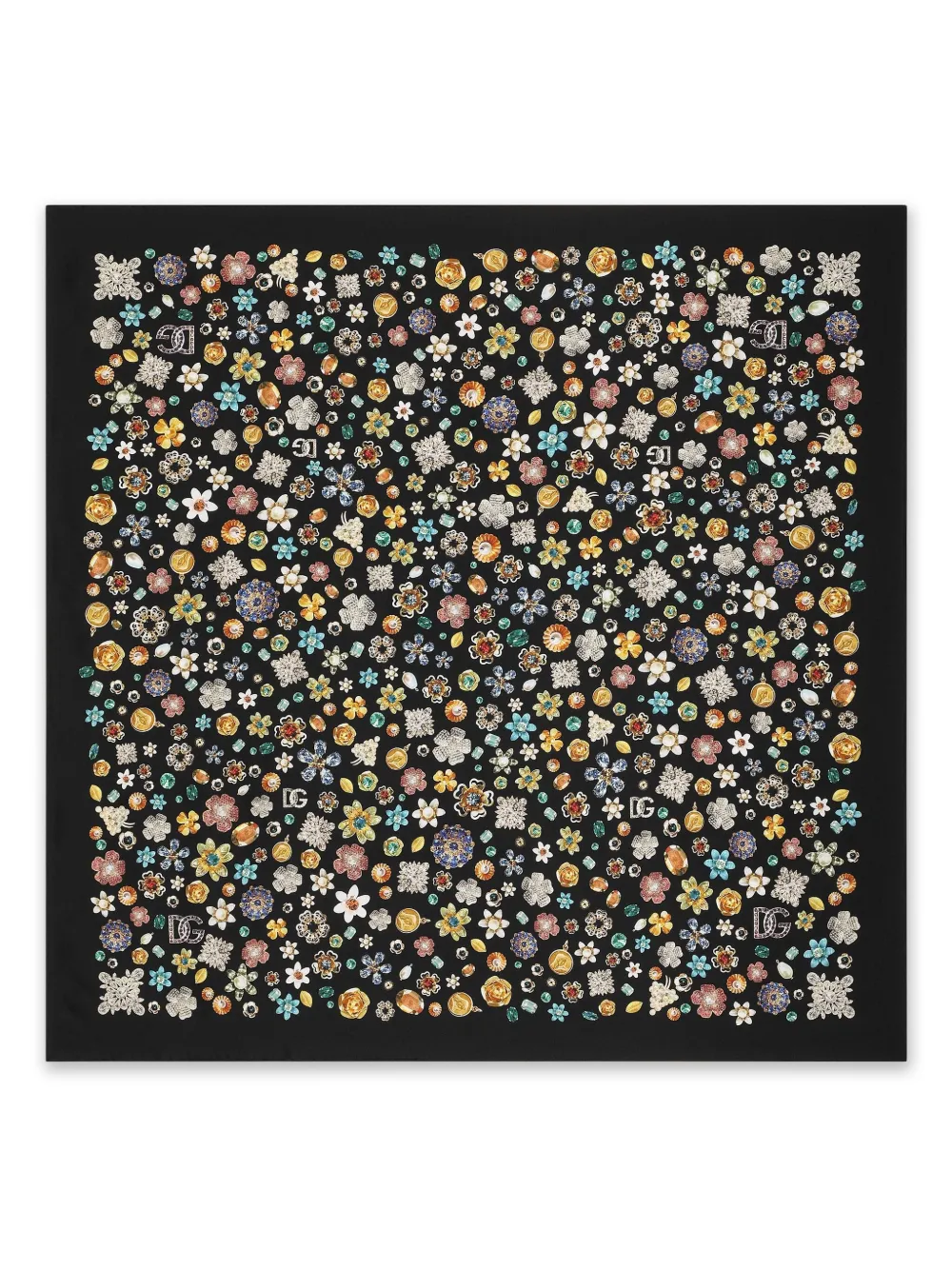 Шелковый платок с цветочным принтом DOLCE & GABBANA, черный
Шелковый платок с цветочным принтом DOLCE & GABBANA, черный