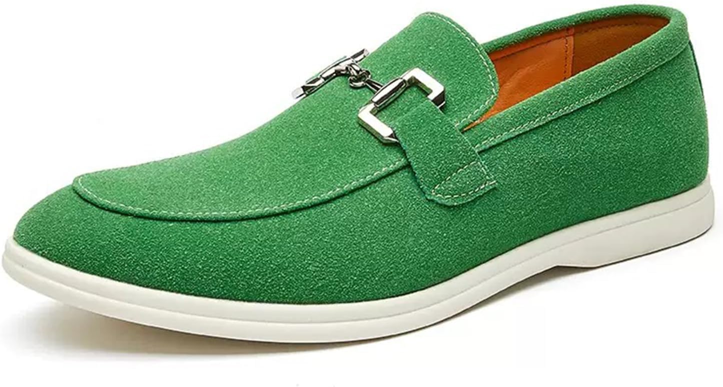 Мужские повседневные слипоны Dacnakby, классические замшевые лоферы с металлической серебристой пряжкой, белой подошвой, комфортные мокасины, плоская обувь, деловые туфли типа пенни
Мужские повседневные слипоны Dacnakby, классические замшевые лоферы с металлической серебристой пряжкой, белой подошвой, комфортные мокасины, плоская обувь, деловые туфли типа пенни