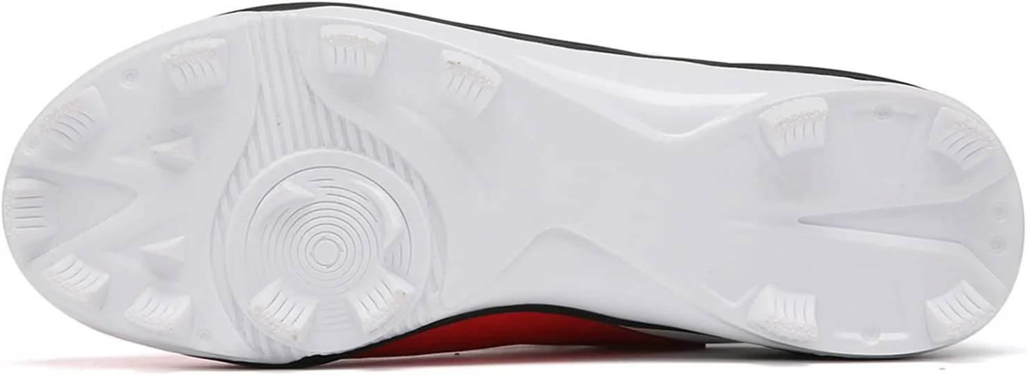 Кроссовки DHAEY для мужчин и женщин для игры на траве, бейсбола, профессиональные, с 13 фиксированными противоскользящими шипами, мягкая обувь для софтбола, удобные, дышащие, для улицы (Цвет: белый с красным и черным, Размер: 11.5 женский / 10 м...
Кроссовки DHAEY для мужчин и женщин для игры на траве, бейсбола, профессиональные, с 13 фиксированными противоскользящими шипами, мягкая обувь для софтбола, удобные, дышащие, для улицы (Цвет: белый с красным и черным, Размер: 11.5 женский / 10 м...