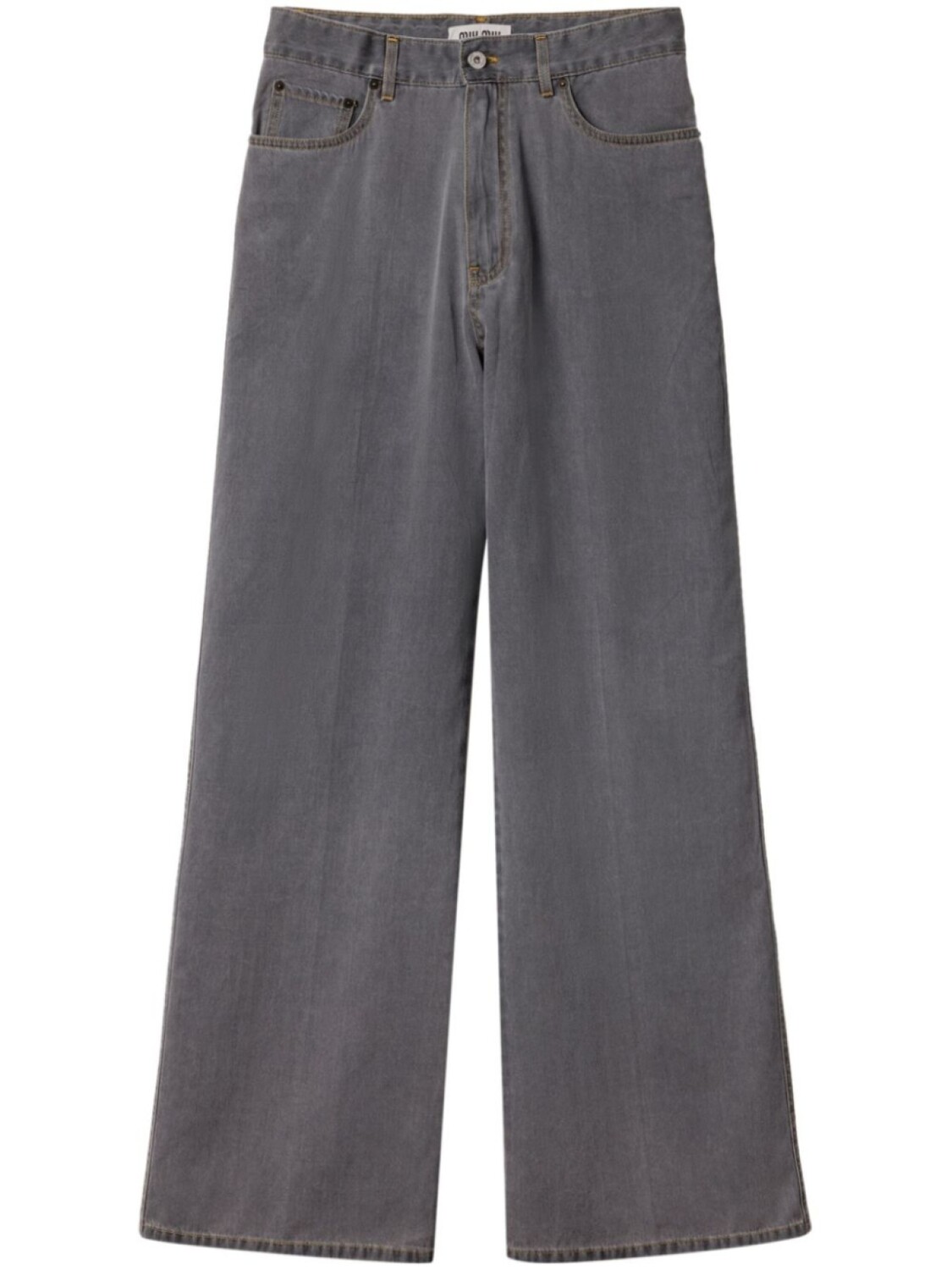 Джинсы Miu Miu из шамбре с широкими штанинами, серый
Джинсы Miu Miu из шамбре с широкими штанинами, серый