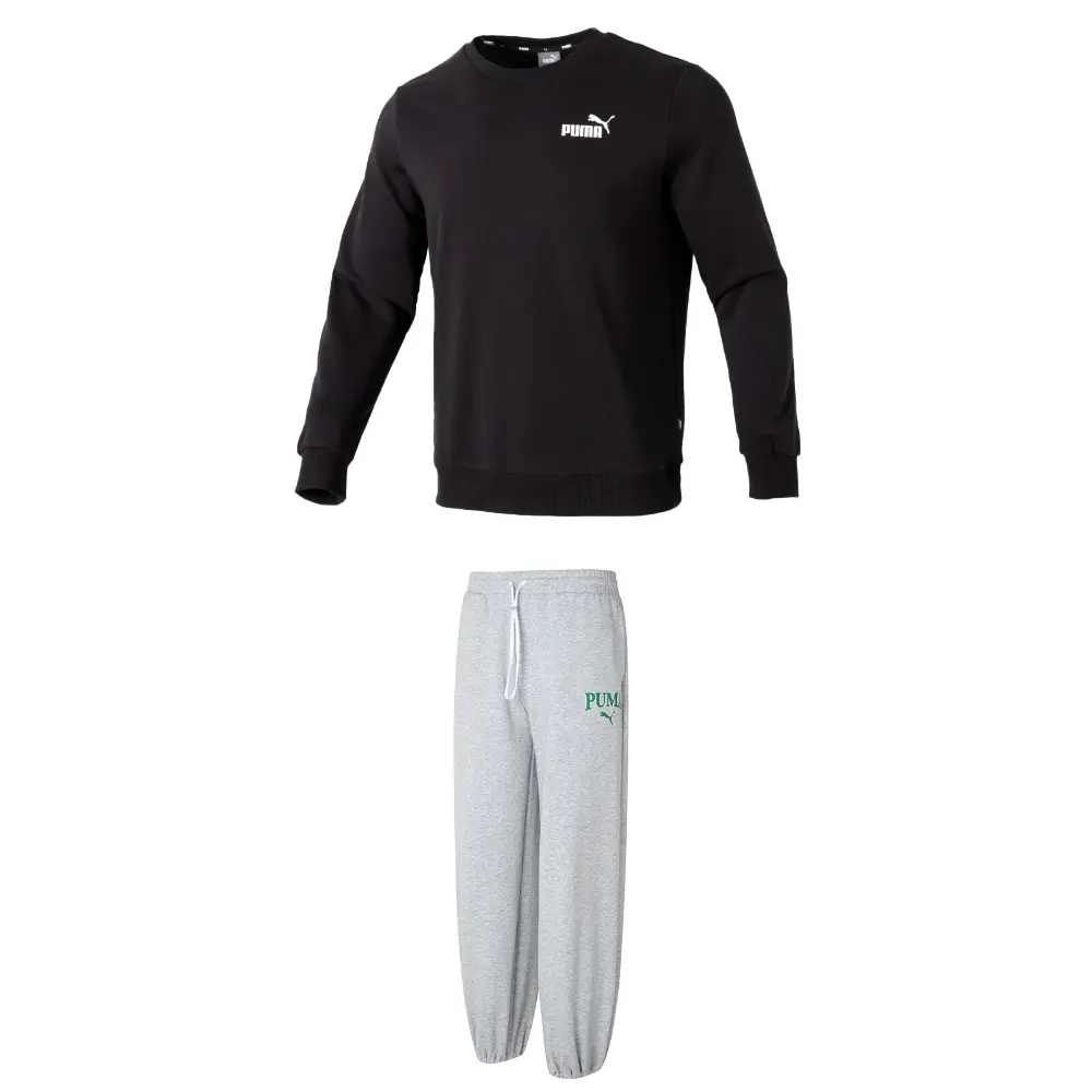 PUMA Комплект Sweatshirt Sets Men's Clothing Set Black Sweatshirt+Gray Pants
PUMA Комплект Sweatshirt Sets Men's Clothing Set Black Sweatshirt+Gray Pants