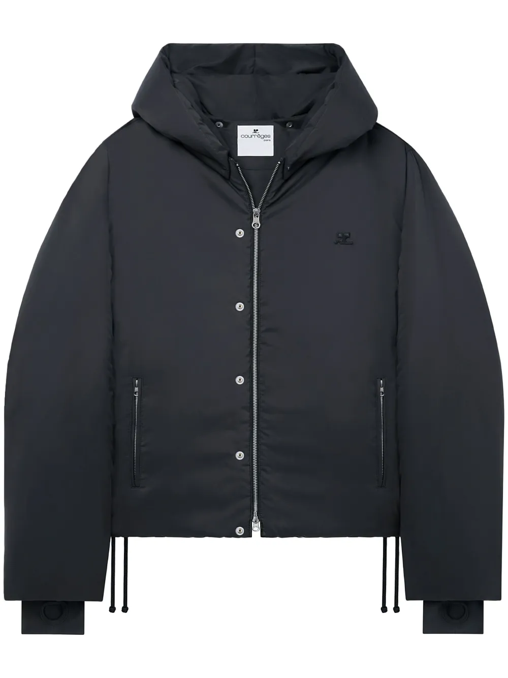 Пуховик с капюшоном и логотипом Courrèges, черный
Пуховик с капюшоном и логотипом Courrèges, черный