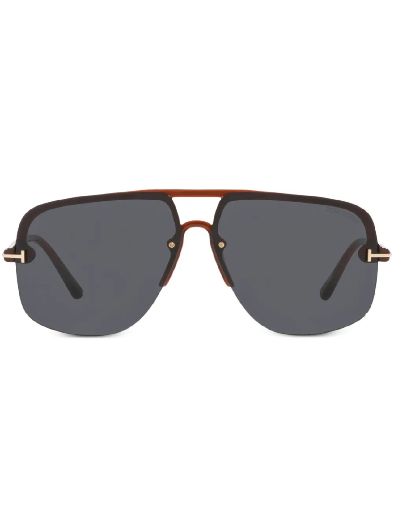 TOM FORD Eyewear солнцезащитные очки Hugo-02, коричневый 
TOM FORD Eyewear солнцезащитные очки Hugo-02, коричневый