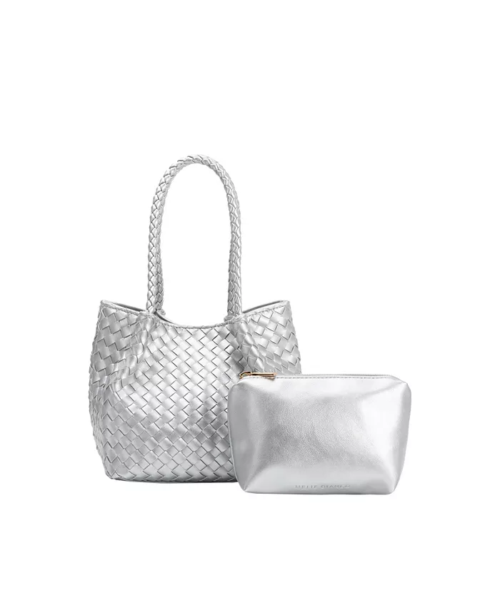 Anahi Плетеная сумка среднего размера с верхней ручкой Melie Bianco, серебряный
Anahi Плетеная сумка среднего размера с верхней ручкой Melie Bianco, серебряный