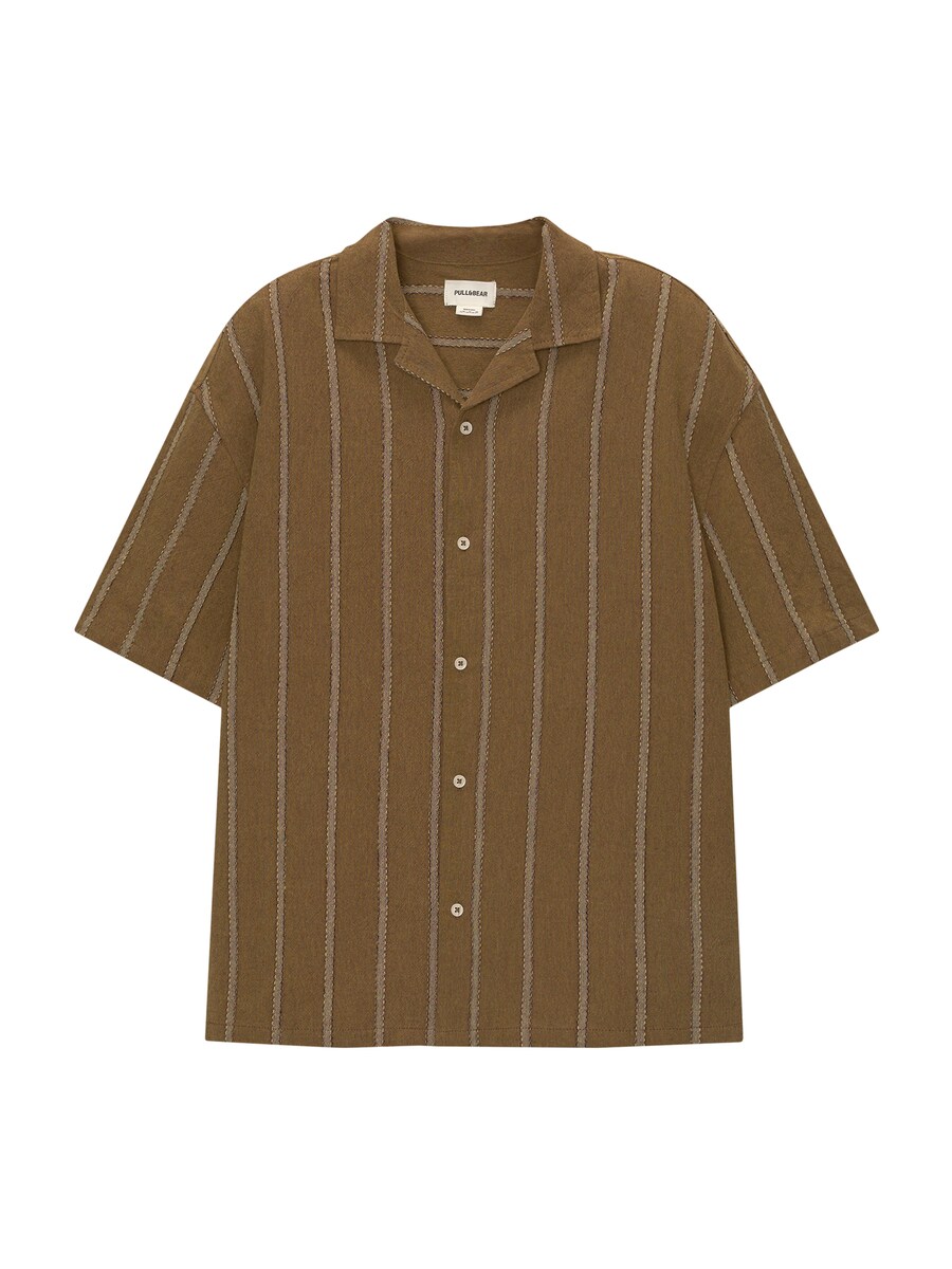 Рубашка на пуговицах Comfort fit Pull&Bear, хаки/оливковый
Рубашка на пуговицах Comfort fit Pull&Bear, хаки/оливковый