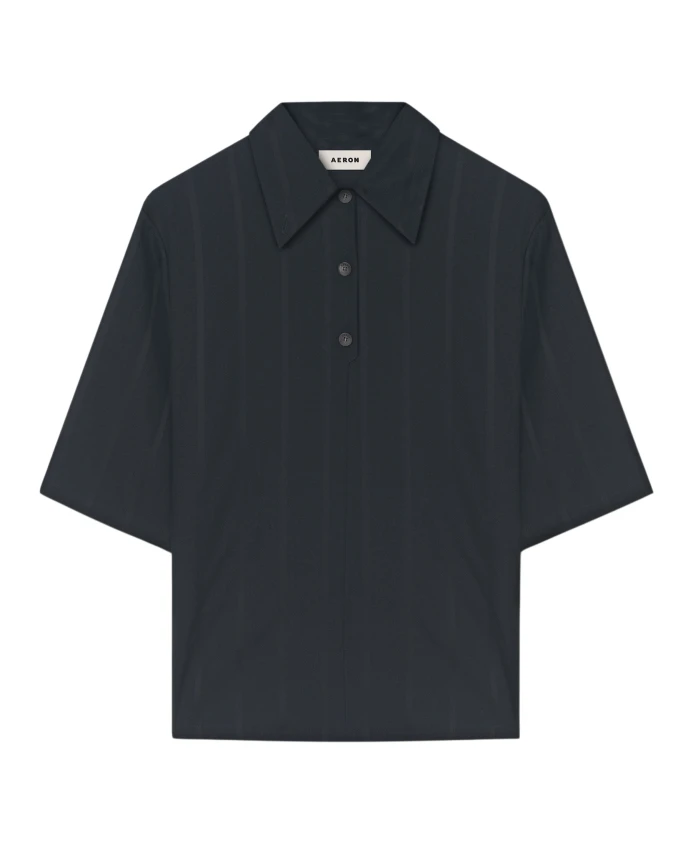 Рубашка с короткими рукавами и высоким воротником Aeron, черный
Рубашка с короткими рукавами и высоким воротником Aeron, черный