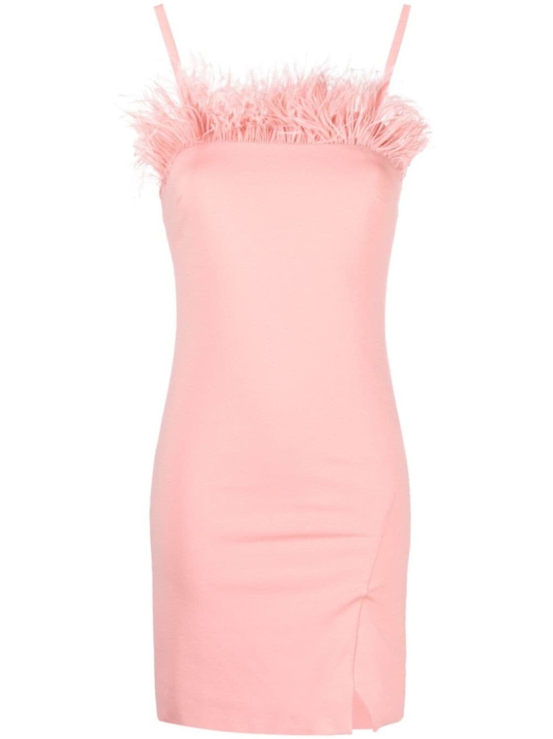 TWINSET платье мини с перьями, розовый