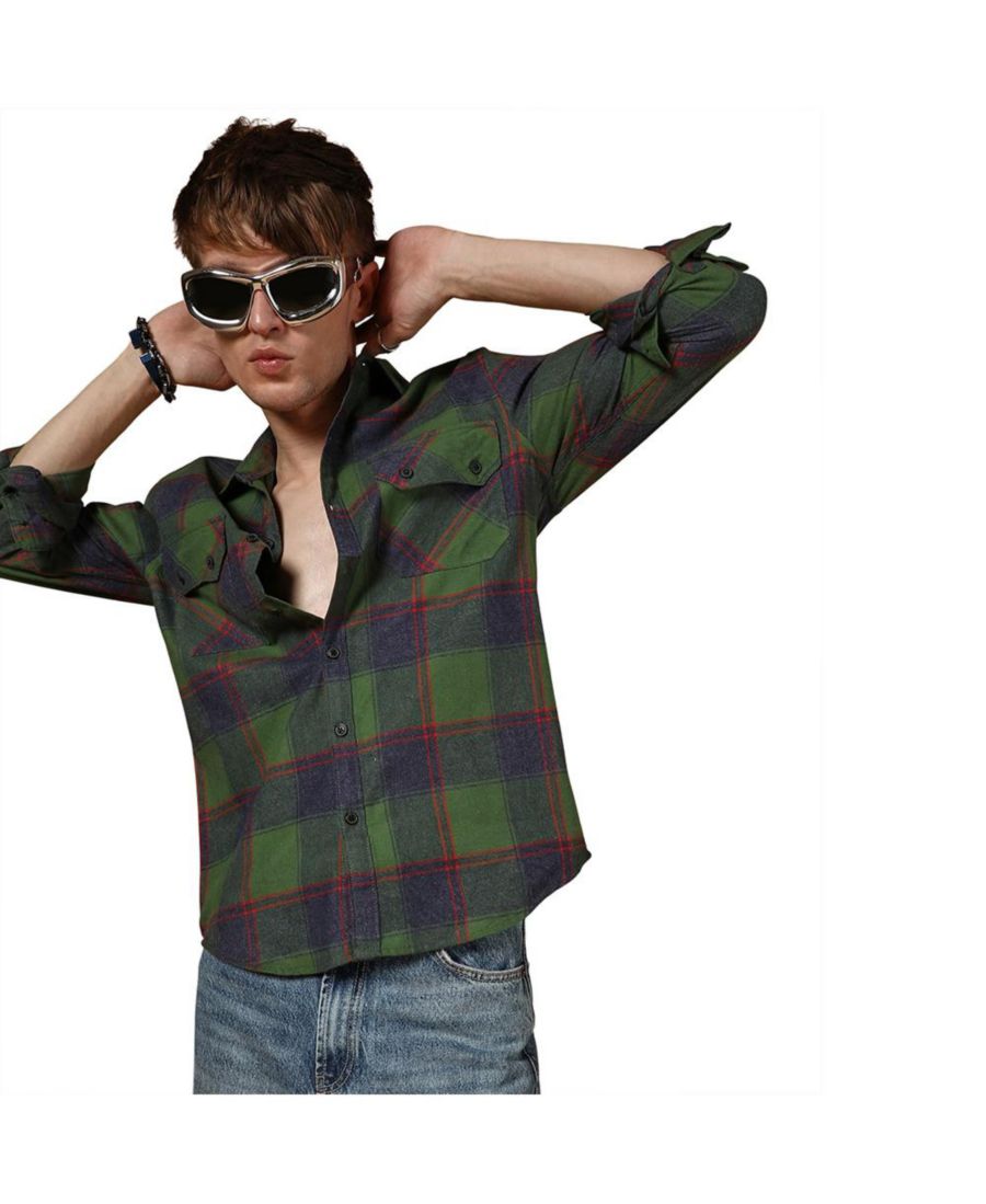 Мужская рубашка в клетку буффало лесного зеленого и индиго-синего цвета Campus Sutra, Green
Мужская рубашка в клетку буффало лесного зеленого и индиго-синего цвета Campus Sutra, Green